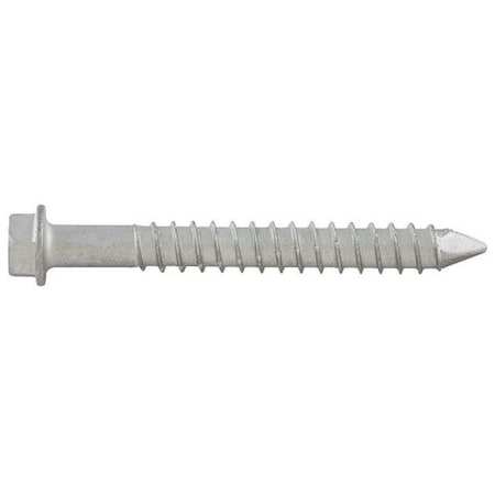 Dewalt Concrete Screw Anchor, 3/16" Dia., Hex Washer, 2-3/4" L, Stainless Steel Plain, 100 PK DEW DFM4EMH550
